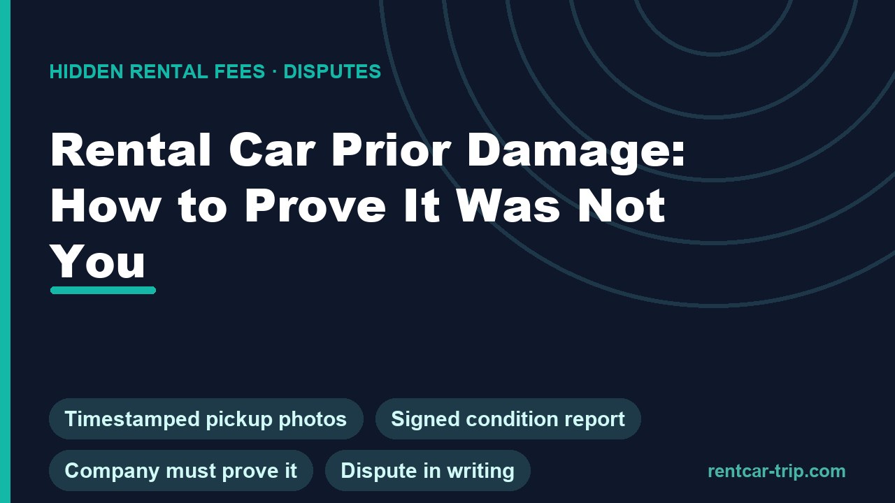 Rental car prior damage: prove it was not you