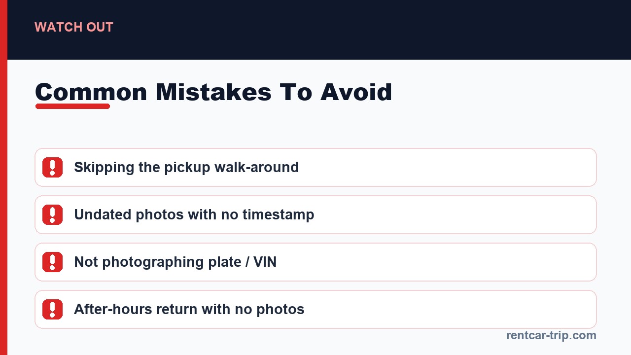 Prior damage mistakes to avoid