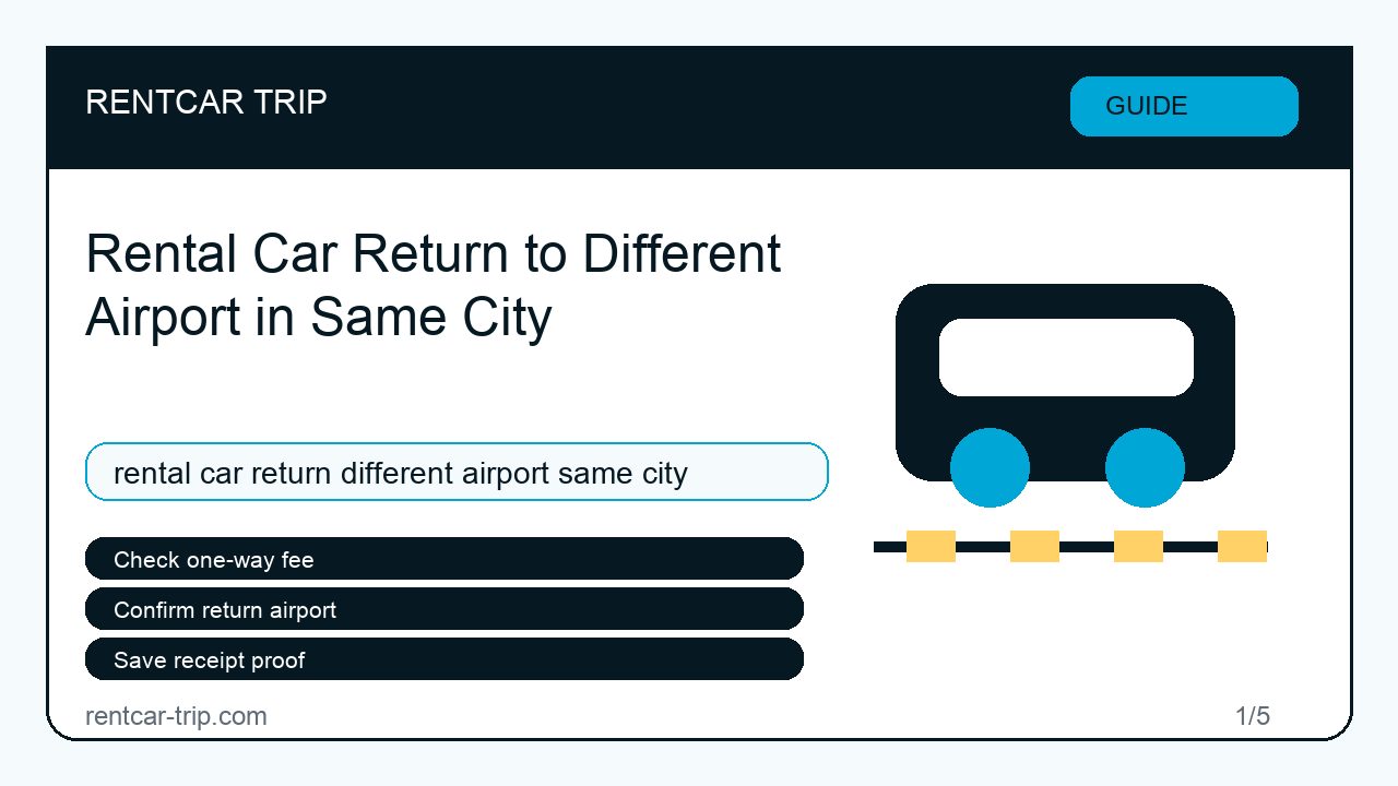 Rental Car Return to Different Airport in Same City - Guide image