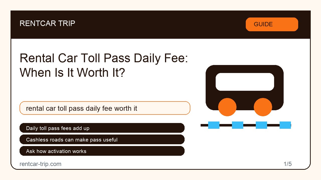 Rental Car Toll Pass Daily Fee: When Is It Worth It? - Guide image