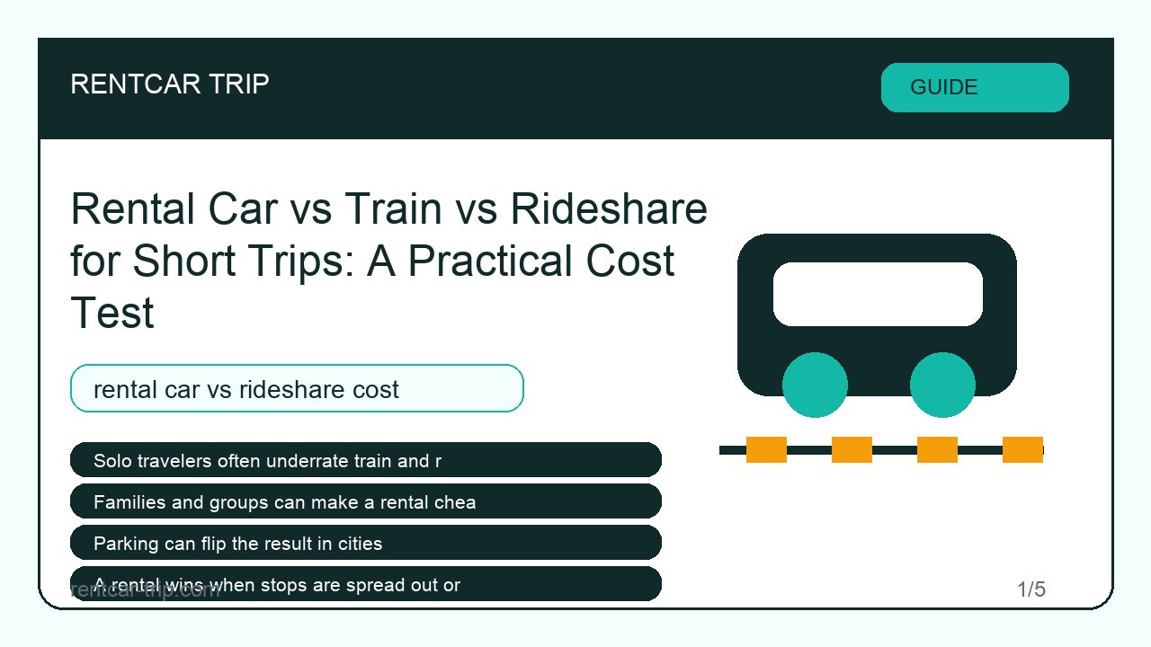 Rental Car vs Train vs Rideshare for Short Trips: A Practical Cost Test - Guide image