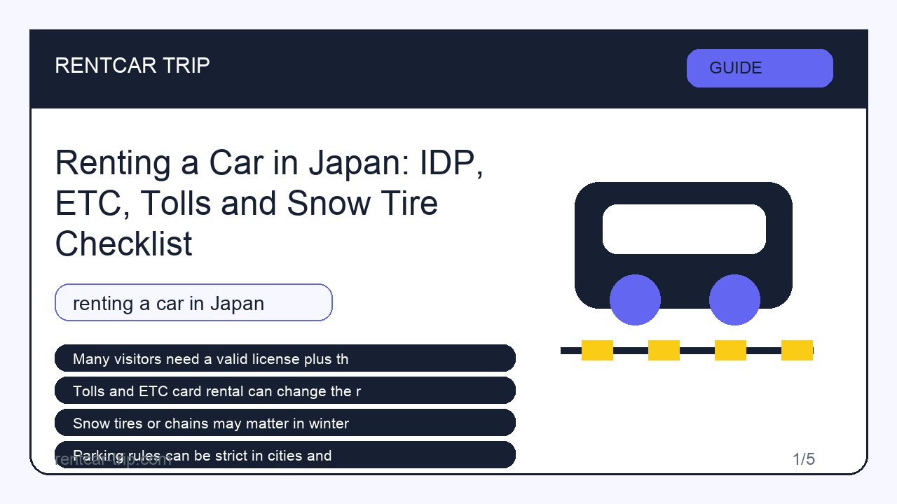 Renting a Car in Japan: IDP, ETC, Tolls and Snow Tire Checklist - Guide image