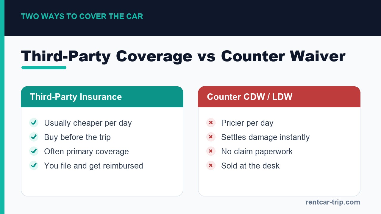 Third-party coverage vs counter waiver