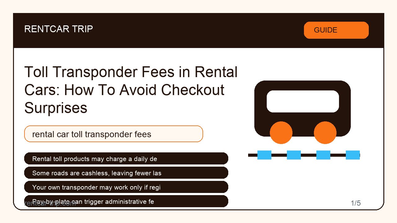 Toll Transponder Fees in Rental Cars: How To Avoid Checkout Surprises - Guide image