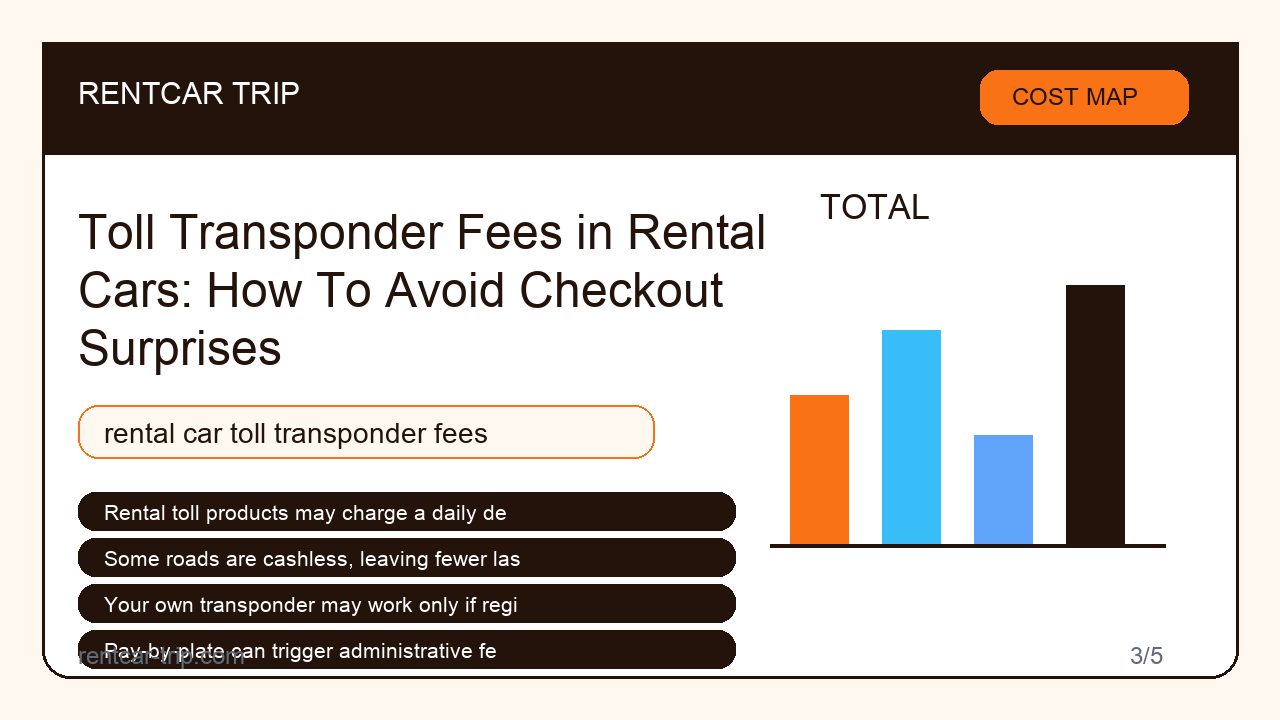 Toll Transponder Fees in Rental Cars: How To Avoid Checkout Surprises - Cost Map image