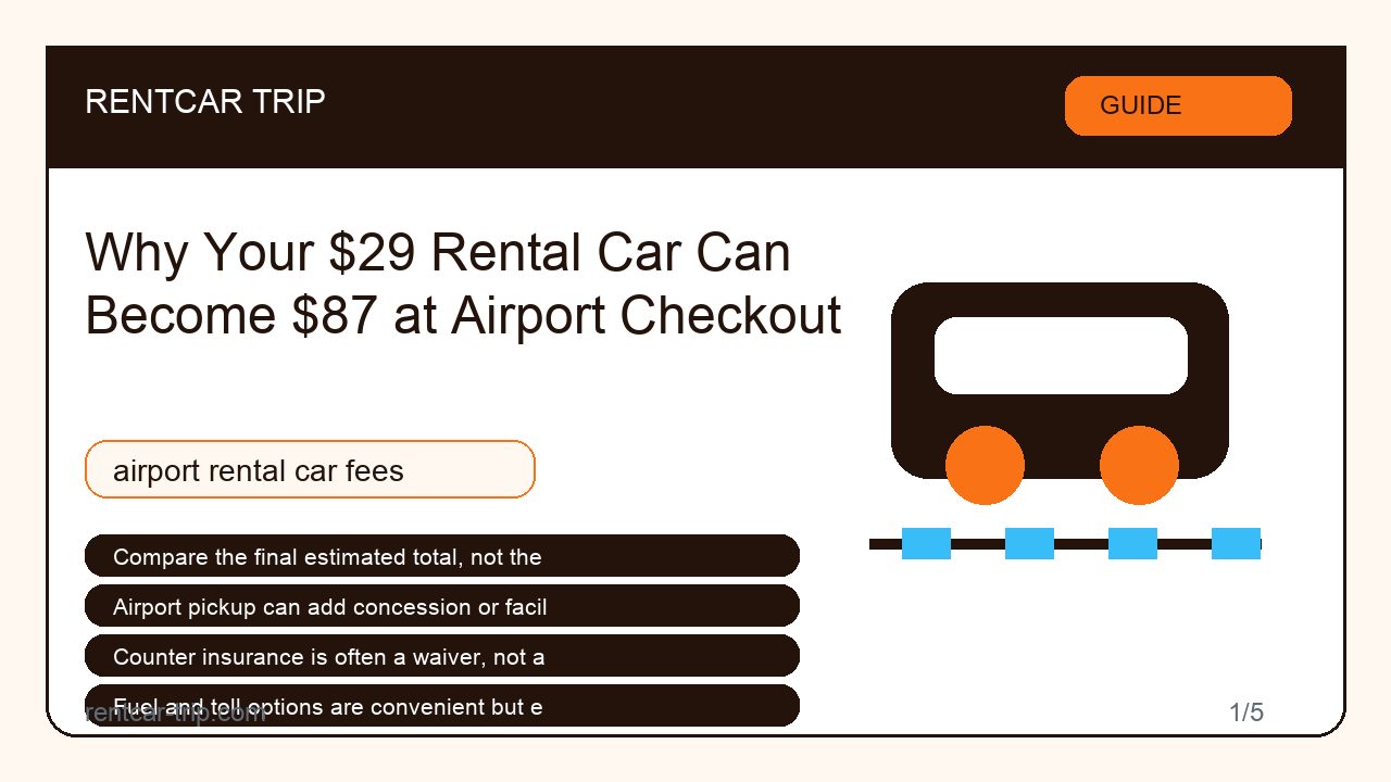 Why Your $29 Rental Car Can Become $87 at Airport Checkout - Guide image