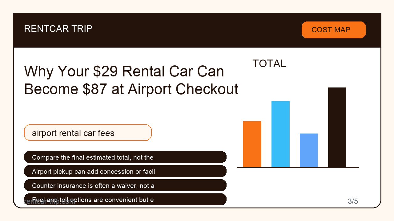 Why Your $29 Rental Car Can Become $87 at Airport Checkout - Cost Map image