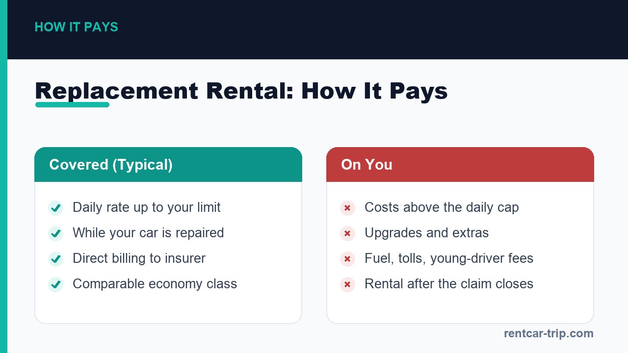 How replacement rental coverage pays