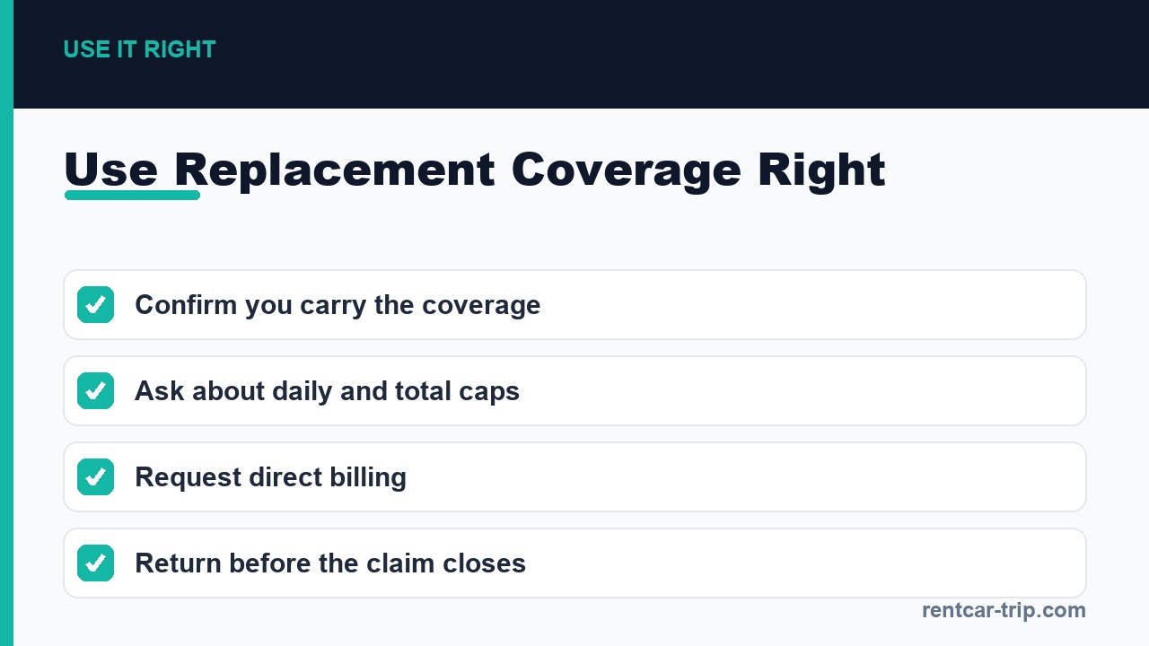 Use replacement coverage right