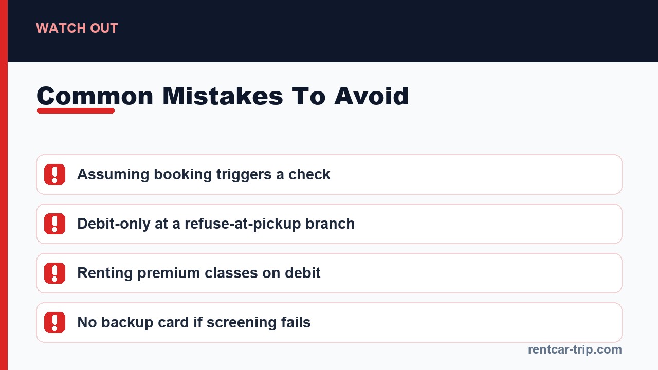 Debit card credit check mistakes to avoid