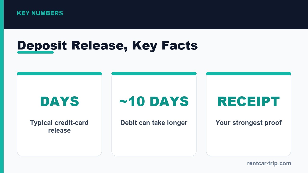 Deposit release key facts